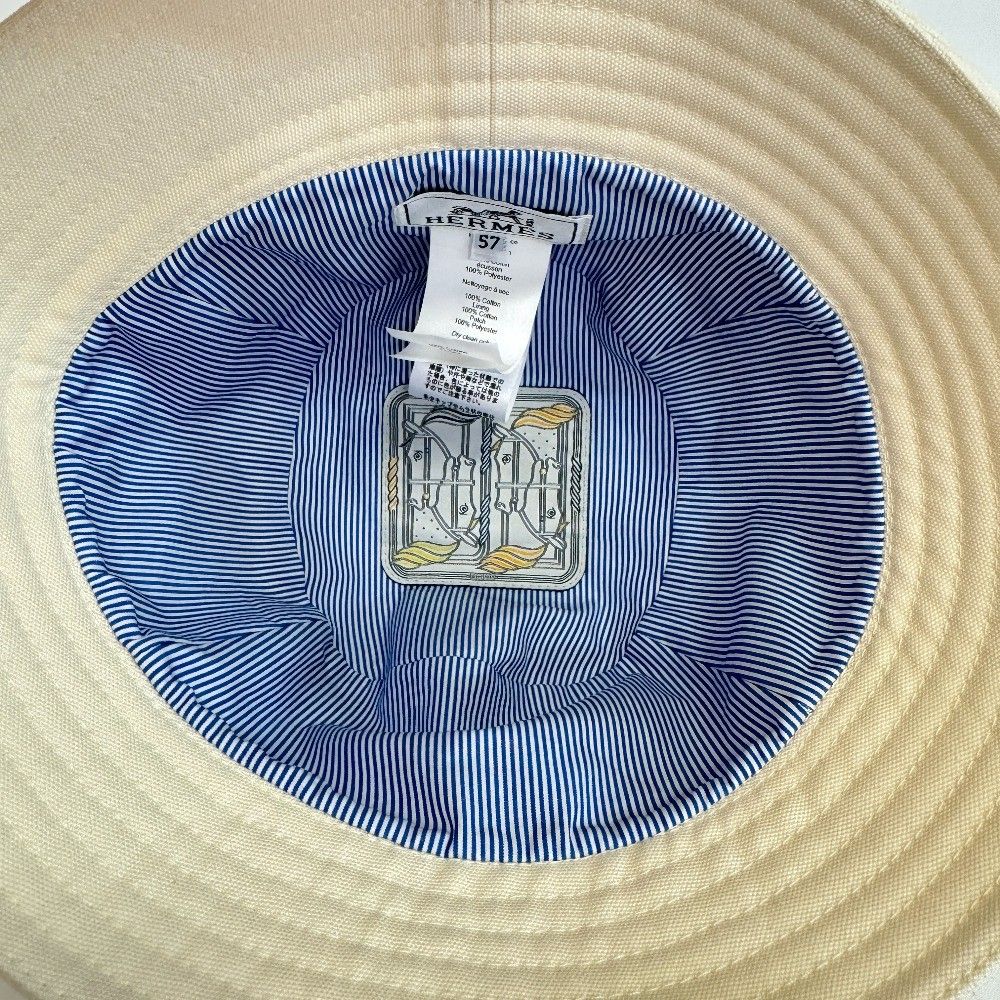 Hermes Eden Cotton Hat White — view 5