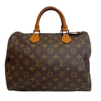 Louis Vuitton Speedy 30 Monogram Canvas Mini Boston Bag Brown