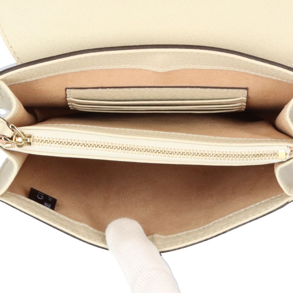 Gucci les Pomme Collection GG Supreme Shoulder Bag Canvas White — view 6