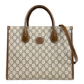 Gucci GG Small Tote Bag Supreme Shoulder Canvas Brown