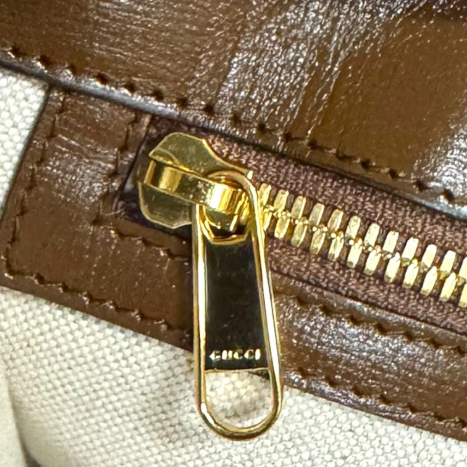 Gucci GG Small Tote Bag Supreme Shoulder Canvas Brown — view 7
