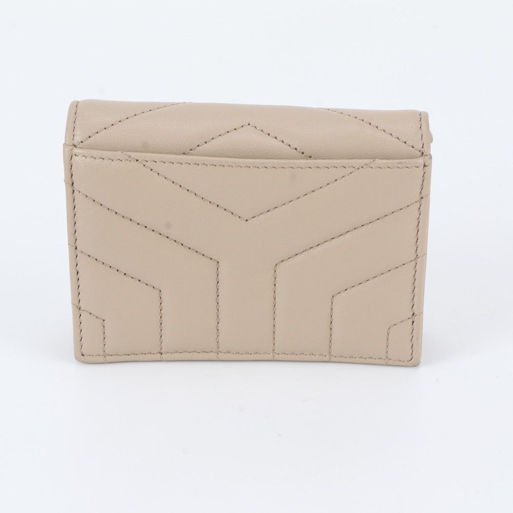 Saint Laurent YSL Stitch Quilted Leather Bifold Wallet Compact — view 2