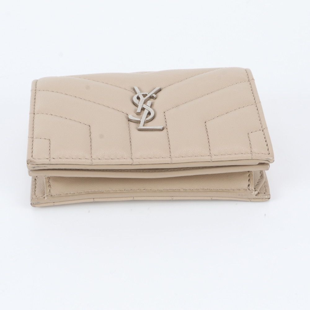 Saint Laurent YSL Stitch Quilted Leather Bifold Wallet Compact — view 5
