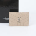 Saint Laurent YSL Stitch Quilted Leather Bifold Wallet Compact