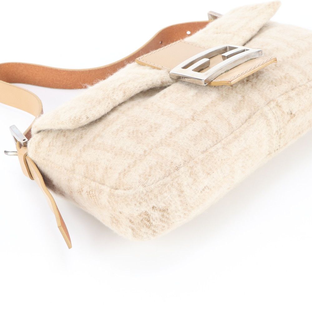 Fendi Zucca Mamma Bucket Cashmere Leather Shoulder Bag — view 5