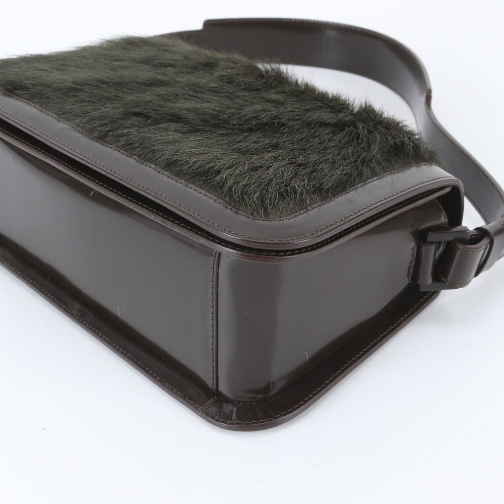 Celine Real Fur Pouch Leather Shoulder Bag One Handle — view 5