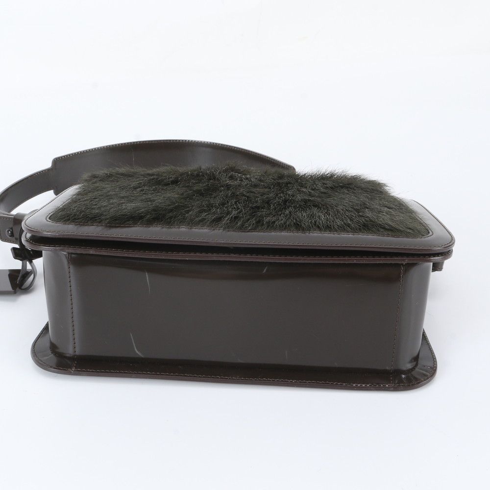 Celine Real Fur Pouch Leather Shoulder Bag One Handle — view 6