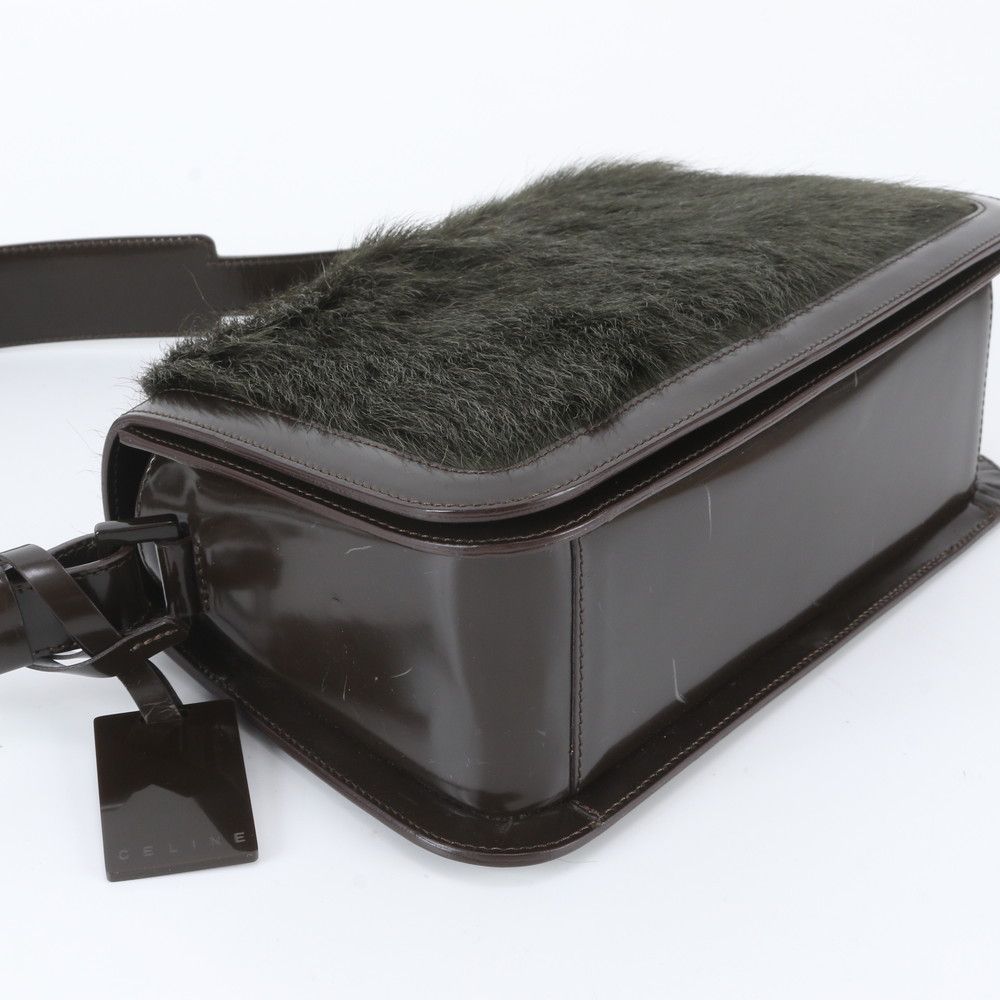 Celine Real Fur Pouch Leather Shoulder Bag One Handle — view 4