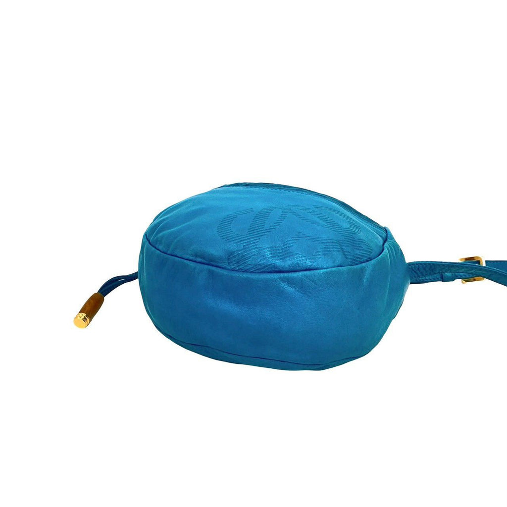 Loewe Anagram Logo Nappa Leather Mini Shoulder Bag Pochette Turquoise Blue — view 8