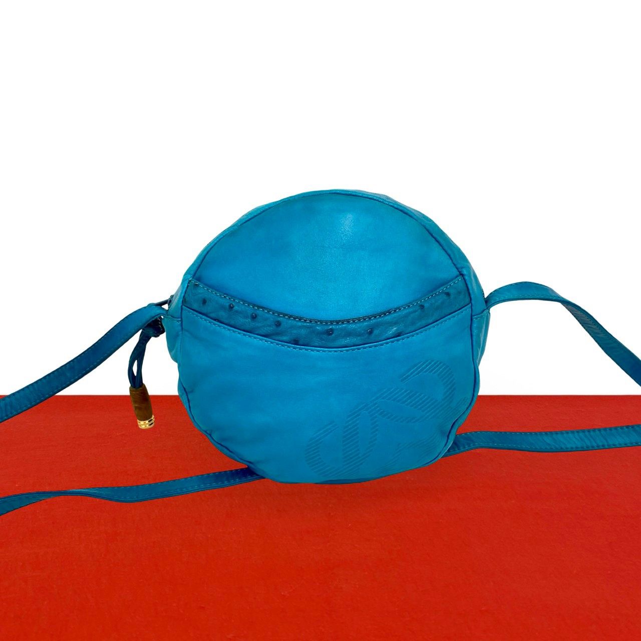 Loewe Anagram Logo Nappa Leather Mini Shoulder Bag Pochette Turquoise Blue