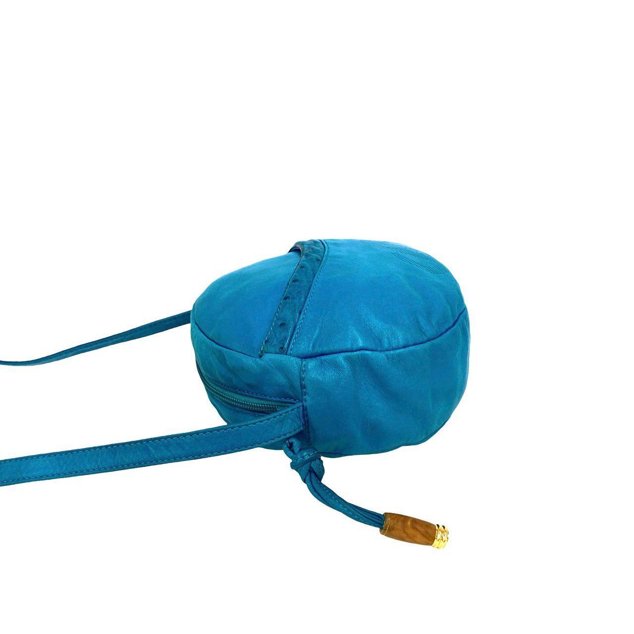 Loewe Anagram Logo Nappa Leather Mini Shoulder Bag Pochette Turquoise Blue — view 5