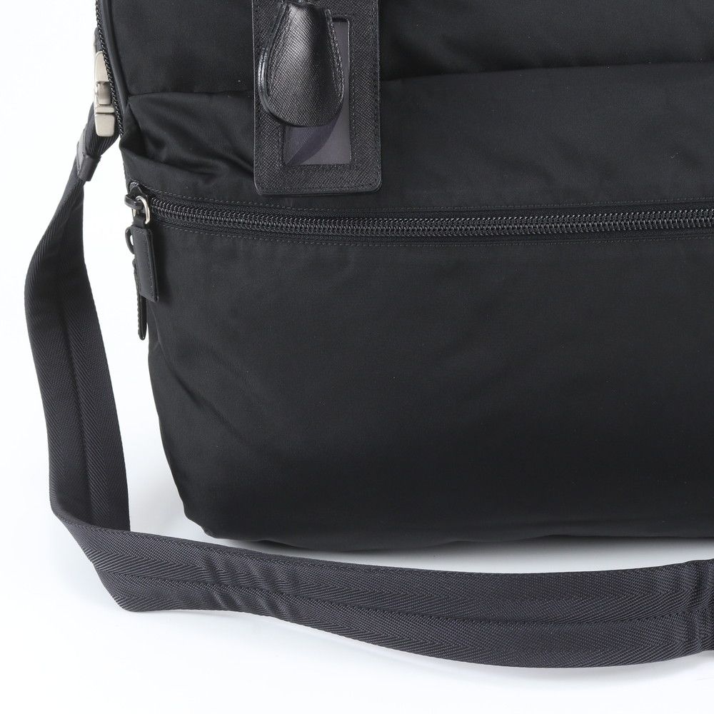 Prada White Tessuto Nylon Leather 2-Way Business Bag Shoulder — view 2