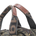 Fendi FF Zucca Leather Handbag Tote Brown — view 2