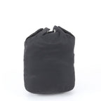 Prada White Tessuto Nylon Triangle Logo Leather Pouch — view 2