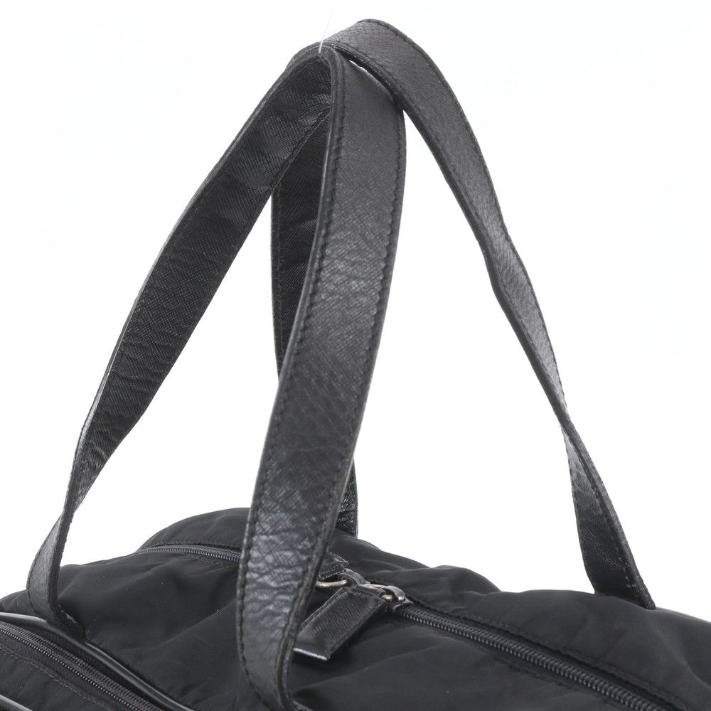 Prada White Tessuto Nylon Triangle Logo Leather 2-Way Shoulder Bag Crossbody — view 3
