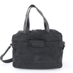 Prada White Tessuto Nylon Triangle Logo Leather 2-Way Shoulder Bag Crossbody — view 4