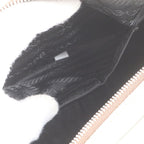 Prada White Triangle Logo Leather Handbag Tote — view 8