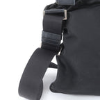 Prada Tessuto Nylon Triangle Logo Leather Shoulder Bag Crossbody Messenger — view 2
