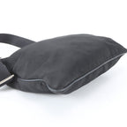 Prada Tessuto Nylon Triangle Logo Leather Shoulder Bag Crossbody Messenger — view 4