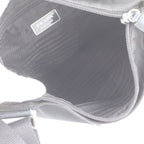 Prada Tessuto Nylon Triangle Logo Leather Shoulder Bag Crossbody Messenger — view 8