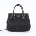 Prada White Tessuto Nylon Leather Tote Bag