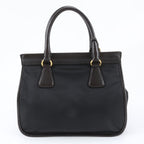 Prada White Tessuto Nylon Leather Tote Bag — view 3