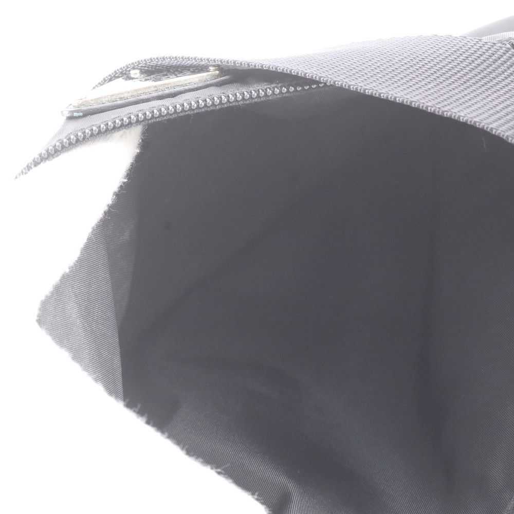 Prada Tessuto Nylon Triangle Logo Leather Shoulder Bag — view 8
