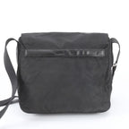 Prada Tessuto Nylon Triangle Logo Leather Shoulder Bag Crossbody Messenger — view 3