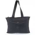 Prada White Tessuto Nylon Triangle Logo Tote Bag Shoulder Document