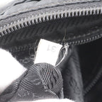 Prada White Tessuto Nylon Triangle Logo Leather Shoulder Bag Crossbody — view 8