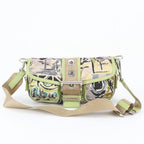 Prada White Tessuto Nylon Triangle Logo Leather Shoulder Bag