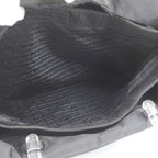 Prada White Tessuto Nylon Triangle Logo Tote Bag Shoulder — view 8