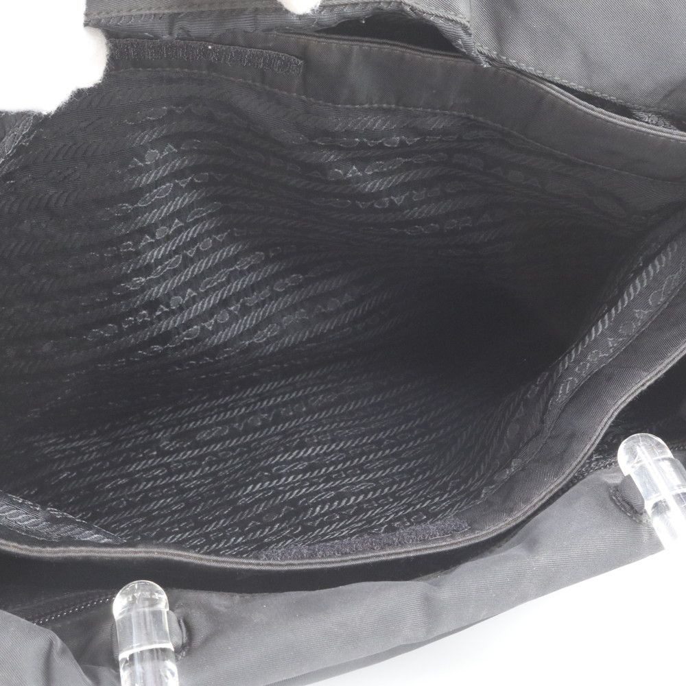 Prada White Tessuto Nylon Triangle Logo Tote Bag Shoulder — view 8