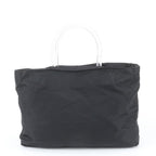 Prada White Tessuto Nylon Triangle Logo Tote Bag Shoulder