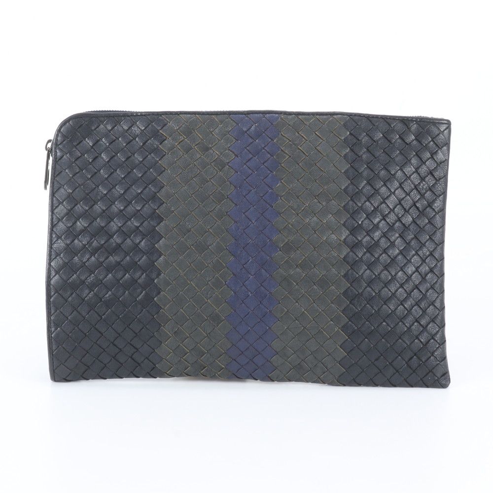 Bottega Veneta Intrecciato Braided Leather Clutch Pouch Business — view 2