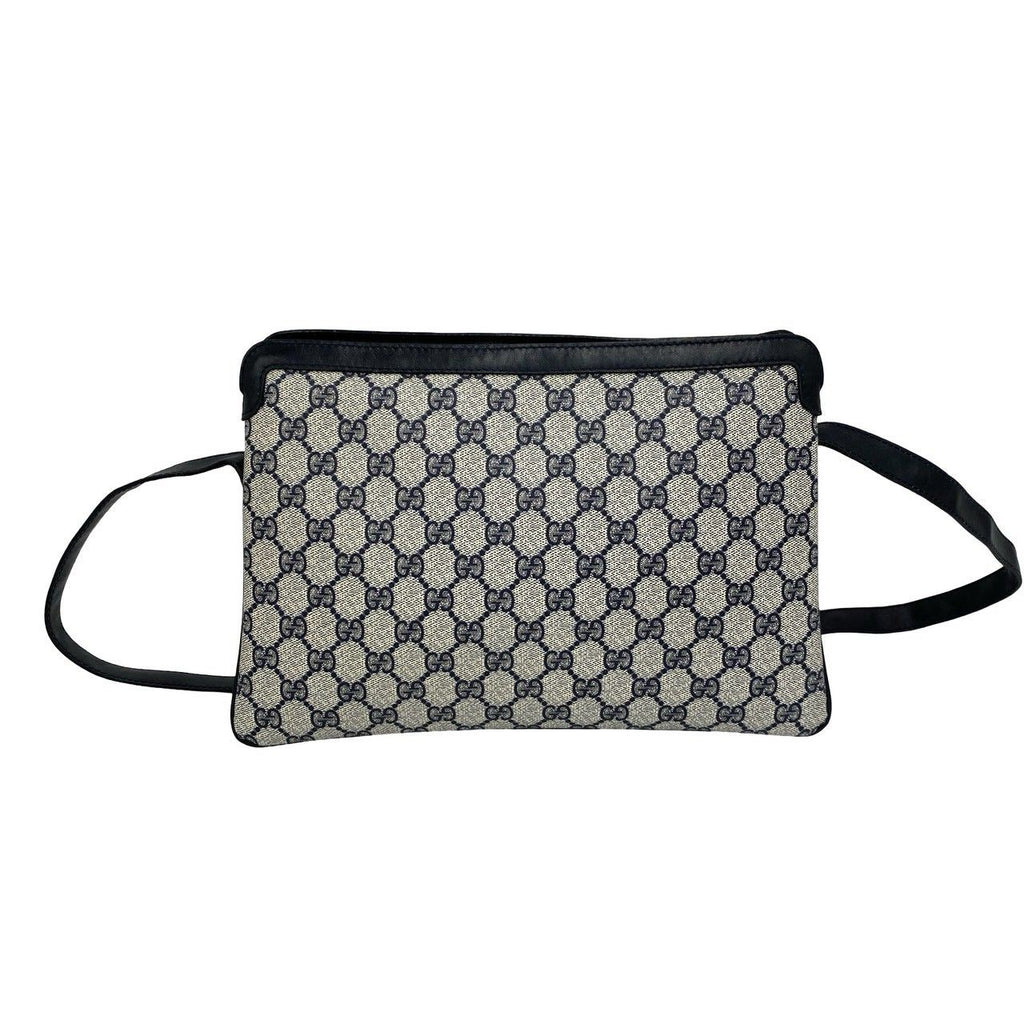 Gucci Vintage Sherry Line GG Logo Pattern Leather Shoulder Bag Crossbody Navy — view 3