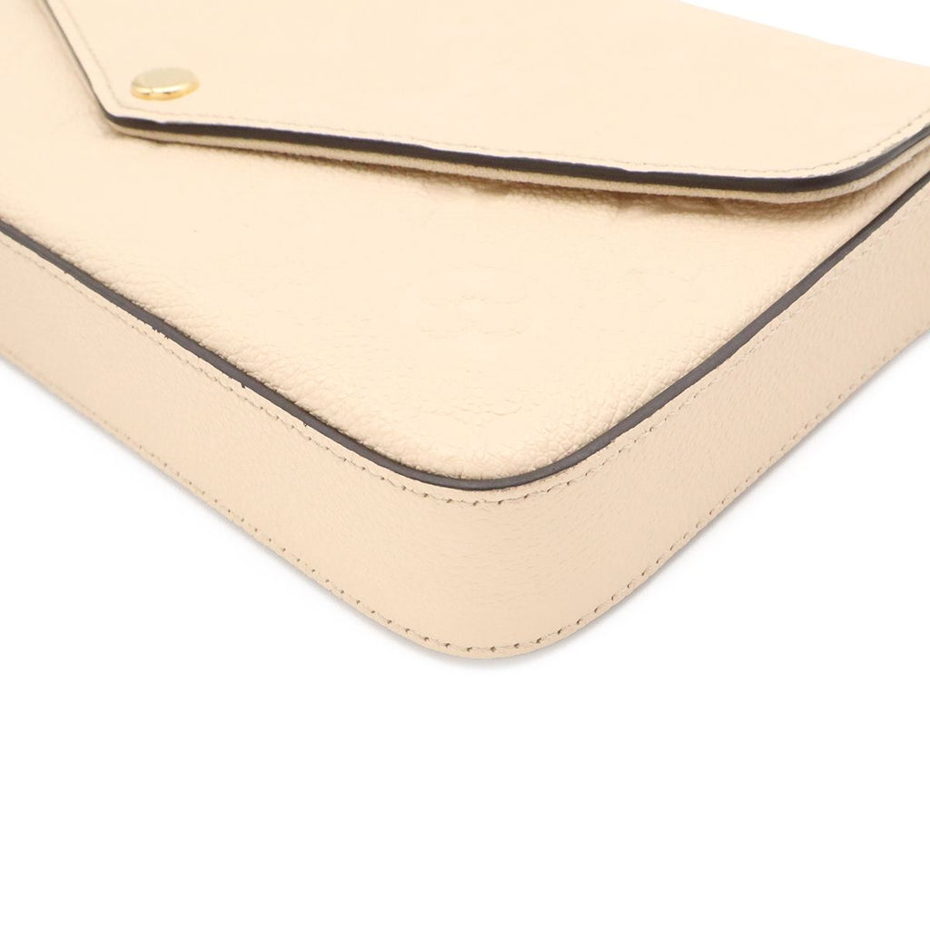 Louis Vuitton Monogram Empreinte Pochette Felicie Shoulder 2-Way Clutch Cream — view 3