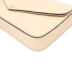 Louis Vuitton Monogram Empreinte Pochette Felicie Shoulder 2-Way Clutch Cream — view 3