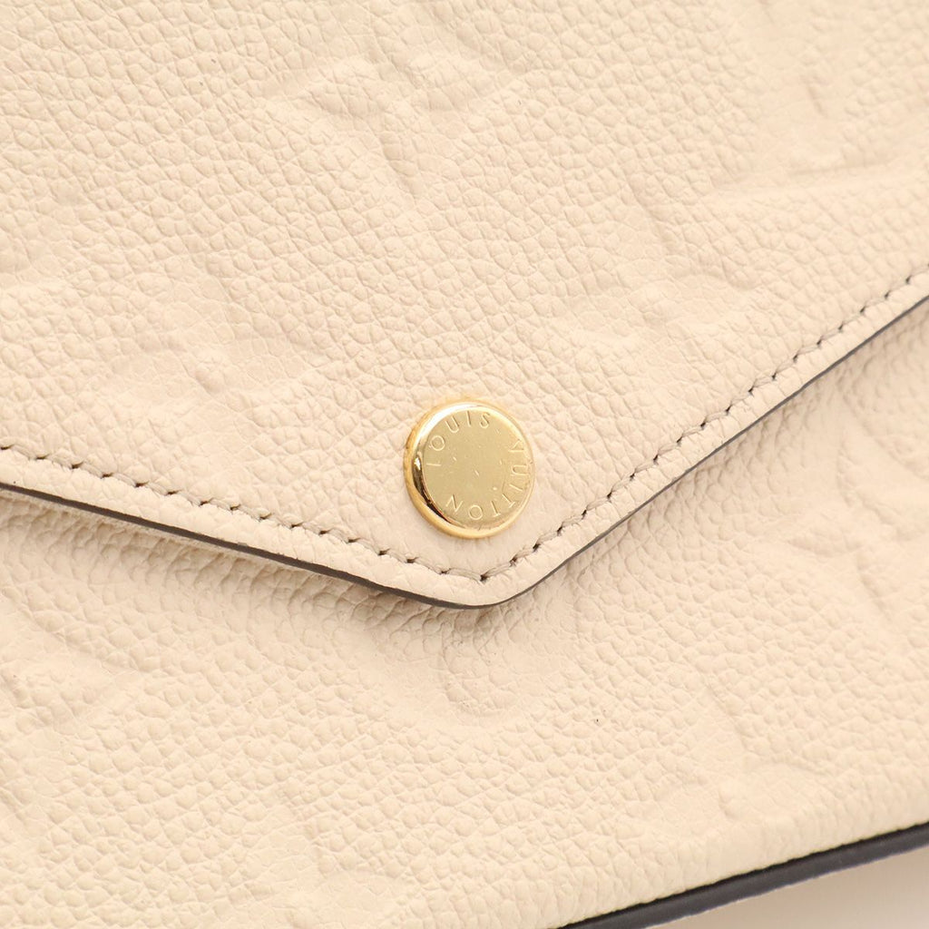 Louis Vuitton Monogram Empreinte Pochette Felicie Shoulder 2-Way Clutch Cream — view 5