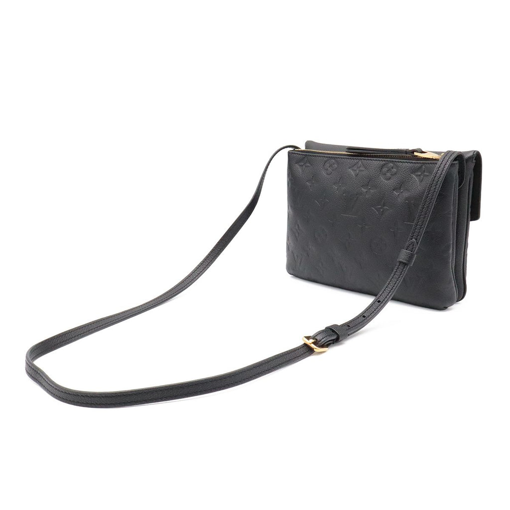 Louis Vuitton Monogram Empreinte Shoulder Bag Pochette Crossbody Noir Black Gold — view 2