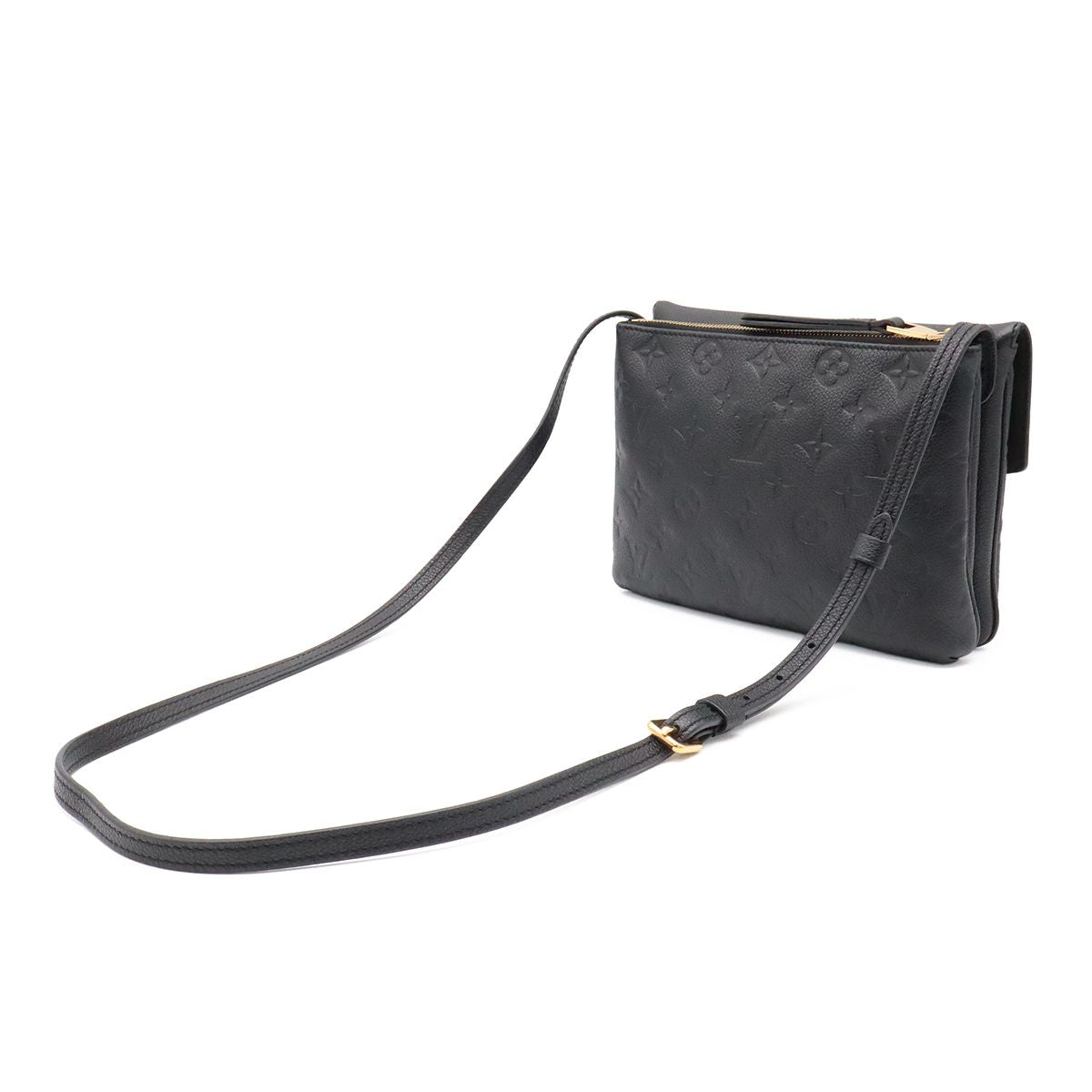 Louis Vuitton Monogram Empreinte Shoulder Bag Pochette Crossbody Noir Black Gold — view 2