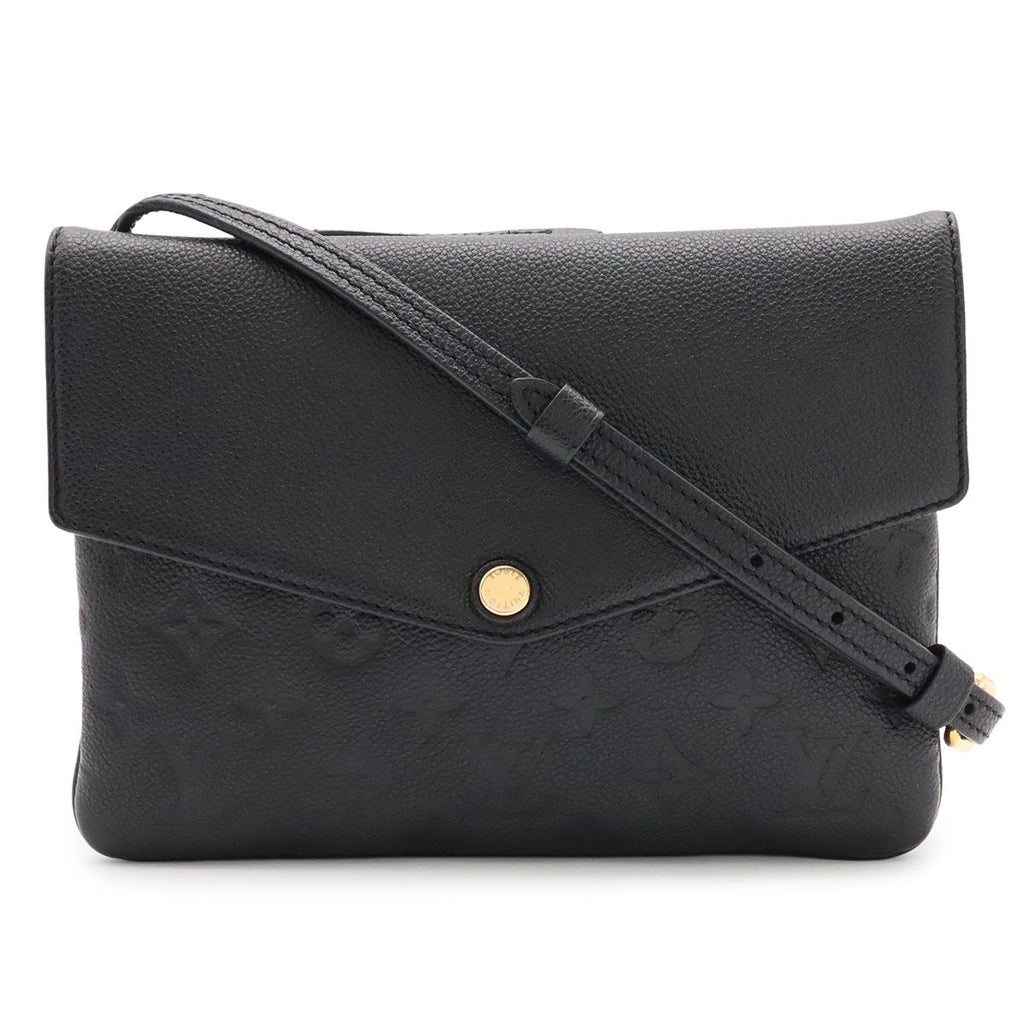 Louis Vuitton Monogram Empreinte Shoulder Bag Pochette Crossbody Noir Black Gold