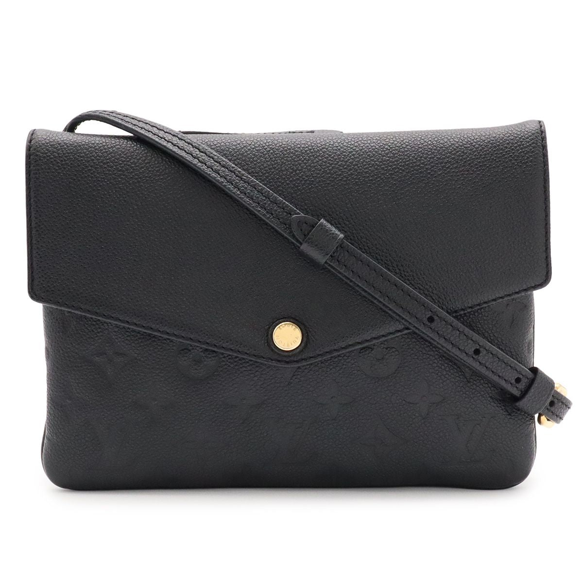 Louis Vuitton Monogram Empreinte Shoulder Bag Pochette Crossbody Noir Black Gold