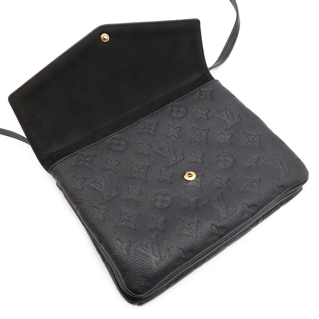 Louis Vuitton Monogram Empreinte Shoulder Bag Pochette Crossbody Noir Black Gold — view 7