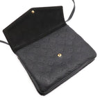 Louis Vuitton Monogram Empreinte Shoulder Bag Pochette Crossbody Noir Black Gold — view 7