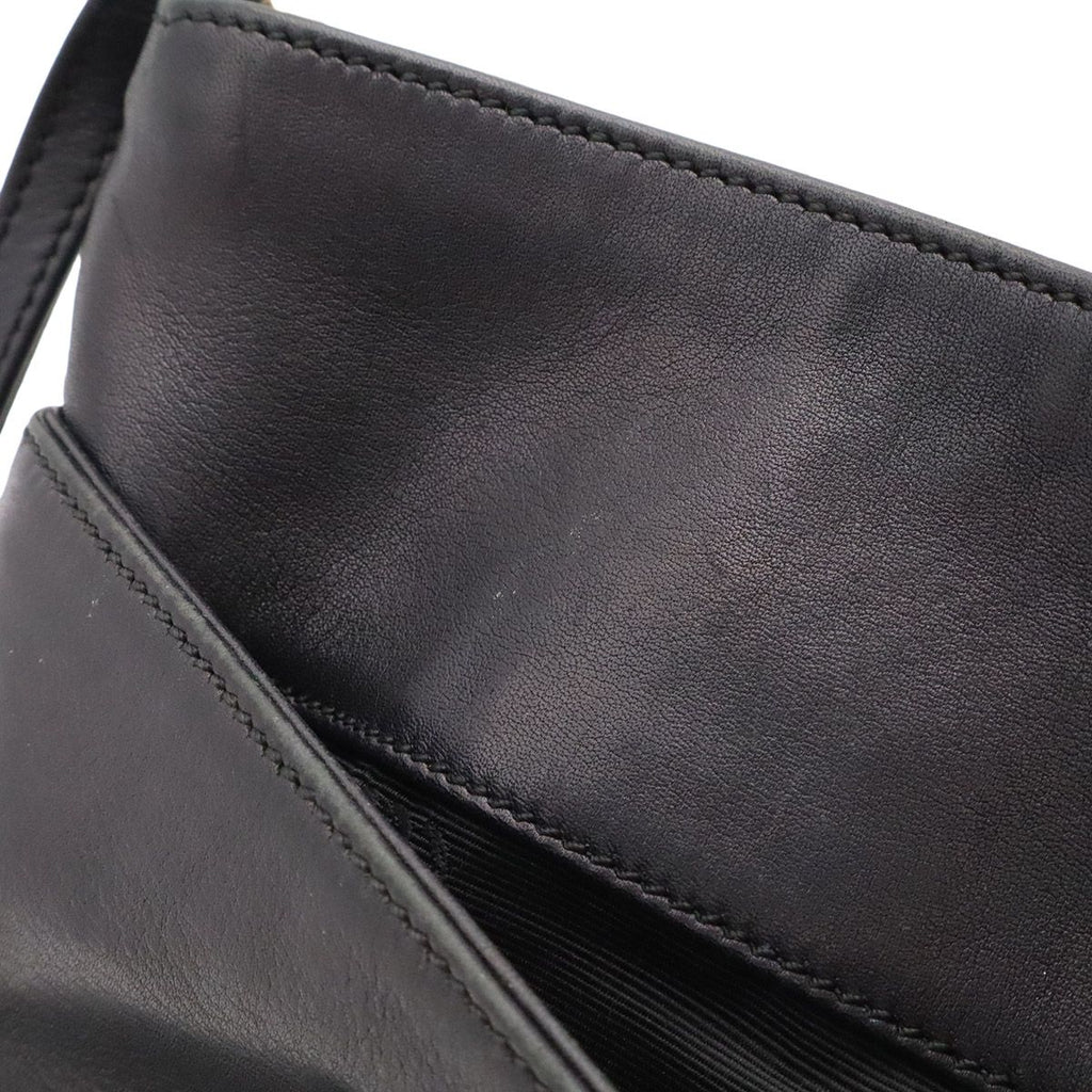 Loewe Anagram Pochette Shoulder Bag Pouch Crossbody Leather Black — view 7
