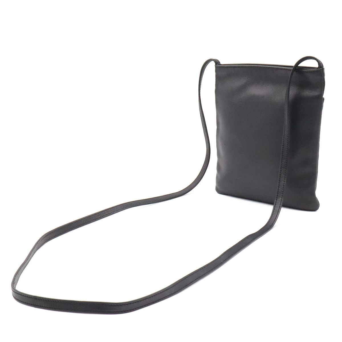 Loewe Anagram Pochette Shoulder Bag Pouch Crossbody Leather Black — view 2