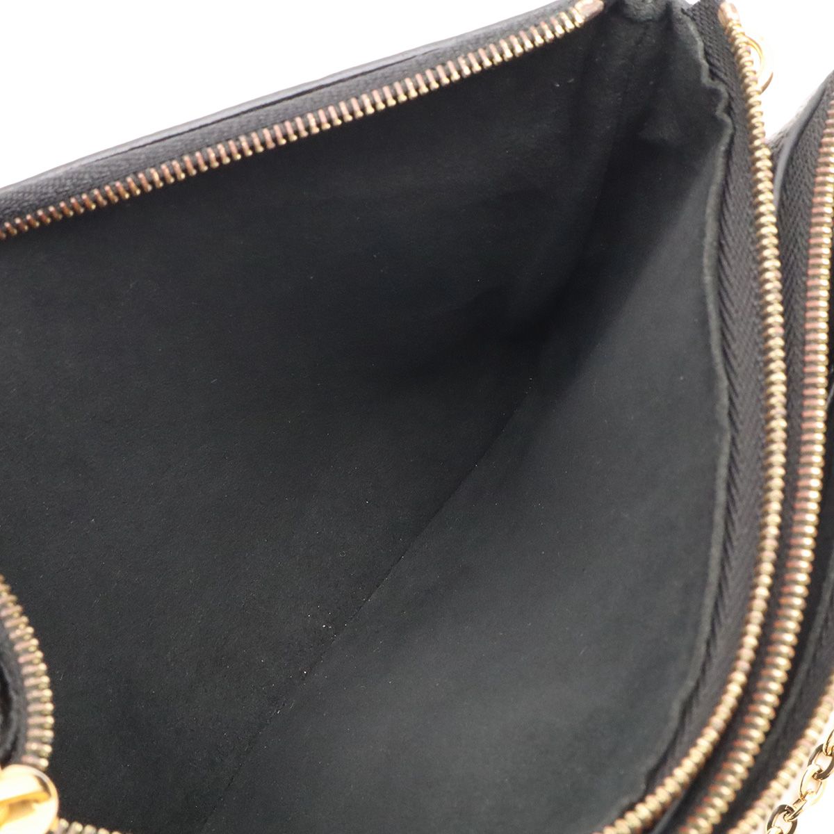 Louis Vuitton Monogram Empreinte Pochette Double Zip Chain Shoulder Bag 2-Way — view 7