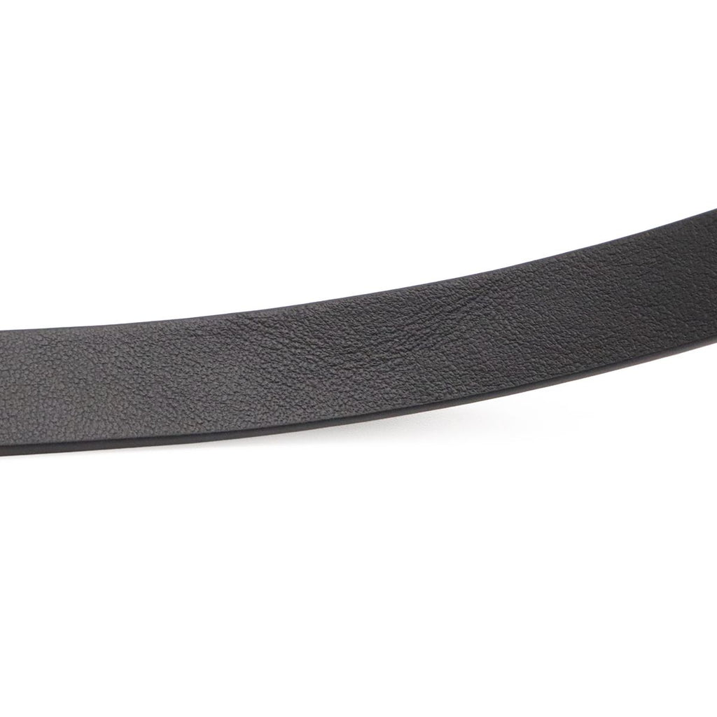 Dior Logo Rhinestone Narrow Belt Leather Black Gold 70 — view 7