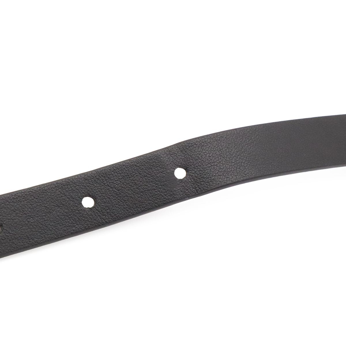 Dior Logo Rhinestone Narrow Belt Leather Black Gold 70 — view 6